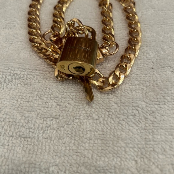 Authentic #315 Louis Vuitton Lock + Key Necklace and Bracelet Set - Picture 5 of 5